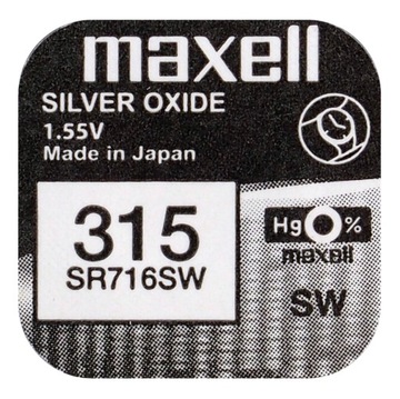 АККУМУЛЯТОР MAXELL SR716SW SR716 716 1,5 В 315