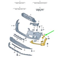 фото thumb №8, Audi a6 allroad quattro c7 передняя часть бампер left спойлер 4g0807061dgru