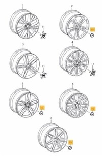 фото thumb №5, Ковпак ступиця vag audi a3 a4 a5 a6 a7 a8 q5 оригінальний 8t0601170a7zj