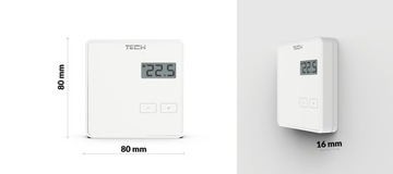 БЕСПРОВОДНОЙ КОМНАТНЫЙ КОНТРОЛЛЕР TECH R-8 ​​b ЧЕРНЫЙ