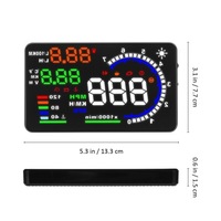 фото thumb №9, Передняя стекло автомобиля hud head up дисплей obd2 5.5-calowy проектор 13 rodzajów данных