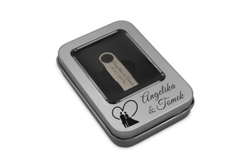 USB-накопитель 32 ГБ, серебряный брелок с БЕСПЛАТНОЙ ГРАВИРОВКОЙ