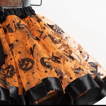 STRÓJ WIEDŹMA CZAROWNICY NA HALLOWEEN KOSTIUM DYNIA DYNI ZESTAW+ MIOTŁA 7w1