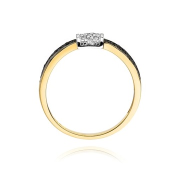 Кольцо W-297 Black Diamond Yellow Gold 585