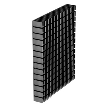 ЧЕРНЫЙ АЛЮМИНИЕВЫЙ РАДИАТОР - 150x120x20 мм