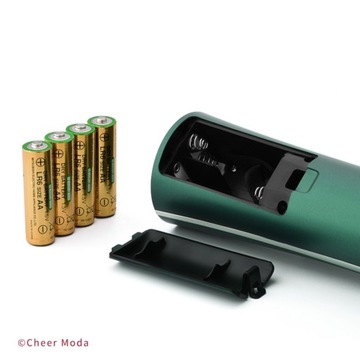 KORKOCIĄG ELEKTRYCZNY do Wina Cheer Moda Zielony + Nożyk do Folii PREZENT