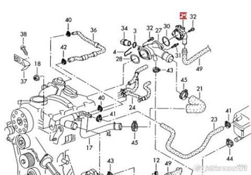 Водяной разъем 1.9 TDI AUDI A4 B5 A6 C5