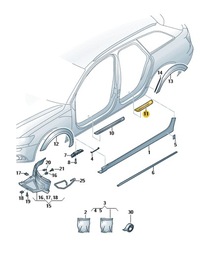 фото thumb №1, Молдинг поріг надпис allroad задня права audi a6 c7