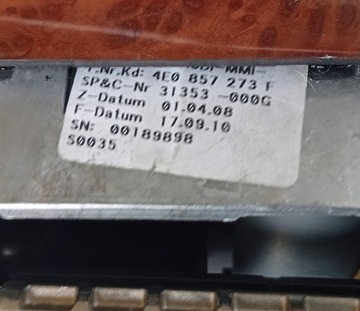 фото thumb №9, Дисплей екран лебідка навігації mmi audi a8 d3 рестайлінг 4e0857273f