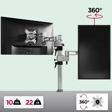 Duronic DM351X3 SR Silver держатель для монитора до 10 кг