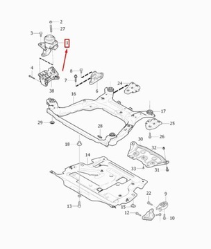 фото thumb №9, Volvo v60 mk1 правий тримач двигуна 31304038