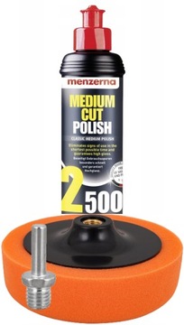 ПОЛИРОВАЛЬНАЯ ПАСТА ДЛЯ ПОЛИРОВКИ АВТОКРАСКИ MENZERNA MCP 2500 + ПАД 125мм