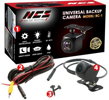 UNIWERSALNA KAMERA COFANIA NCS BC-1 1280p AHD / NTSC 170° WODOODPORNA IP 68