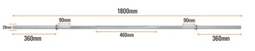 Система Beltor HRD Gryf Простой гладкий Grooved Chrome 180 см/28 мм штанга