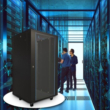 Стеллаж 19 22U 600х800 Черный стоящий