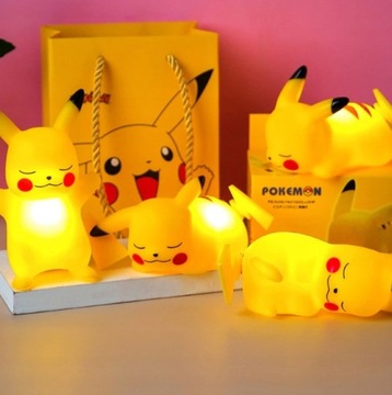 СВЕТОДИОДНЫЙ НОЧНИК PIKACHU POKEMON КРАСИВЫЙ ДЛЯ ПОДАРКА РЕБЕНКУ