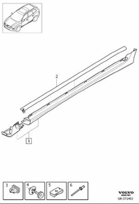 фото thumb №1, Volvo xc60 правая накладка пороговая планка правые pro