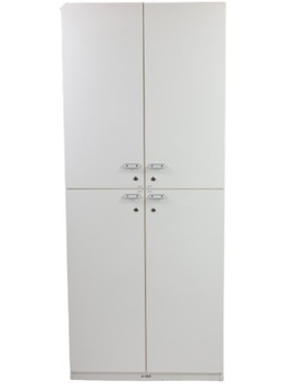 Шкаф офисный TECHO 6 OH 90x216x44 белый с ключом