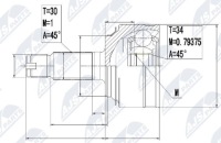 Npz-hd-061 nty шрус  зовнішній honda accord cu Ціна, фото thumb