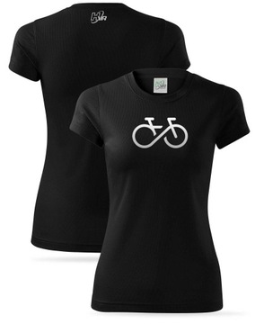 Techniczny T-shirt damski nadruk odblaskowy ROWER