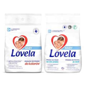Гипоаллергенный стиральный порошок LOVELA Baby MIX цвет+белый 41 стирка 2х4