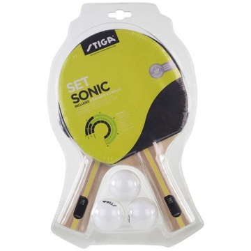 НАБОР ДЛЯ ПИНГ-ПОНГА 2 РАКЕТКИ 3 STIGA SONIC BALL