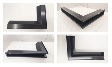 KRATKA KOMINKOWA LUFT NAROŻNA 600x400x90 3 SZT wlot wylot metalowa czarna