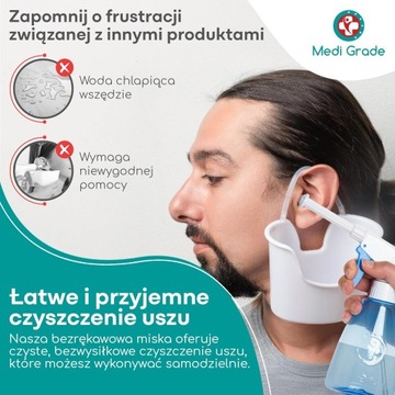 Skuteczny DUŻY zestaw do płukania uszu HLF999 PRO