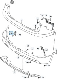 фото thumb №8, Suzuki sx4 s-cross 18r lift 1.4t кронштейн кронштейн заднього бампера лівий