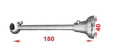 Карниз металлический, диаметр 19, одинарный, 210 см, без крестовин.