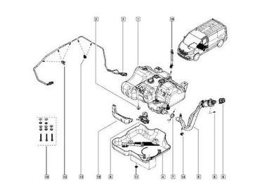 Бак Adblue 172A28000R Trafic III 1.6DCI Original