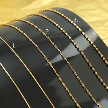 ZŁOTY KOMPLET BIŻUTERII DLA KOBIETY 45 CM GRUBY / SZEROKI Z CYRKONIAMI 18K