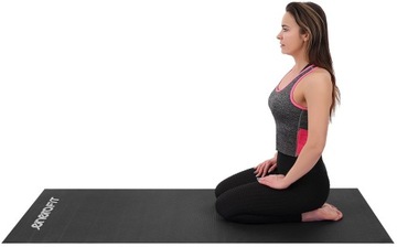 MATA DO ĆWICZEŃ ANTYPOŚLIZGOWA JOGA FITNESS 170x60x0,3cm ENERO FIT czarna