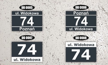 БОЛЬШАЯ АДРЕСНАЯ ТАБЛИЧКА ИЗ НЕРЖАВЕЮЩЕЙ АНТРАЦИТА С НОМЕРОМ ДОМА | 40х30 см