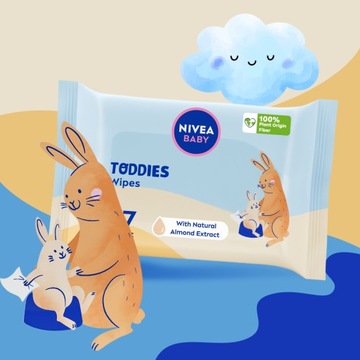 Nivea Baby Toddies Wet Wipes для детей - нежные 57 шт.