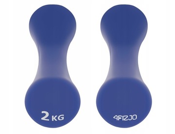 Гантели виниловые 4FIZJO 2x 2 кг 2 шт синие.