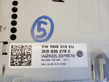фото thumb №13, Радіо cd навігація vw passat tiguan golf touran 3c8035279c rns 315 + код