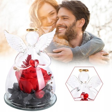 ПОДАРОЧНЫЕ КОРОБКИ ETERNAL ROSE GLASS DOME ANGEL