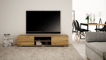 STOJĄCA SZAFKA RTV 120 CM DĄB WOTAN / POŁYSK/ MAT