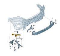 Купити Напрямна бампера задня правий dół audi tt aso оригінал, фото thumb