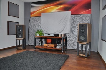 WHARFEDALE LINTON POWRÓT LEGENDY WALNUT ORZECH + STANDY = WSPANIAŁY ZESTAW