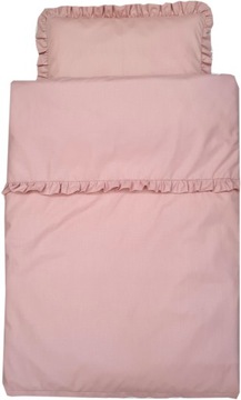 Постельное белье LaMinia для Chicco Next2Me 4 шт. ПОРОШКОВЫЙ РОЗОВЫЙ С РЮШАМИ