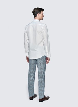 Niebieskie spodnie garniturowe w kant Slim Fit PAKO LORENTE 182/108