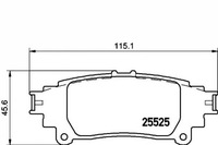 фото thumb №1, Textar комплект гальмівних колодок ham. задня lexus gs, is iii,