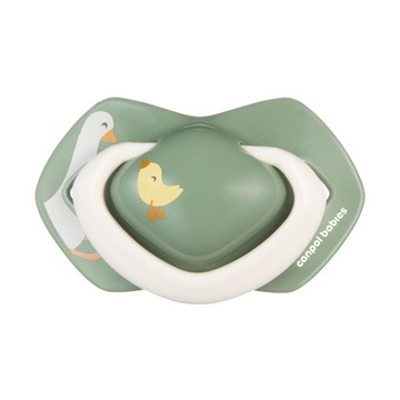 CANPOL SILIKONOWY SMOCZEK SYMETRYCZNY LIGHT TOUCH GOOSE 18m+ 2 szt.