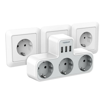 TESSAN белая настенная USB-полоска
