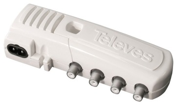 Антенный усилитель Televes DVB-T2, 3 выхода, разветвитель, источник питания антенны 12 В