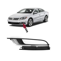 фото thumb №8, Решітка радіатора бампера do vw cc 2011-2017 35d853665 ліва хром чорний