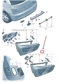 фото thumb №2, Audi a1 mk1 rear правый задний фонарь 8x0945094c