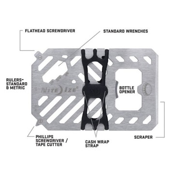 BCB Karta survivalowa Mini Work Tool Black CM024B